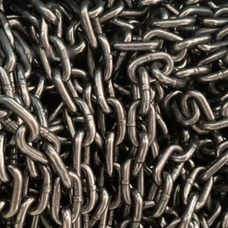 Round steel chains